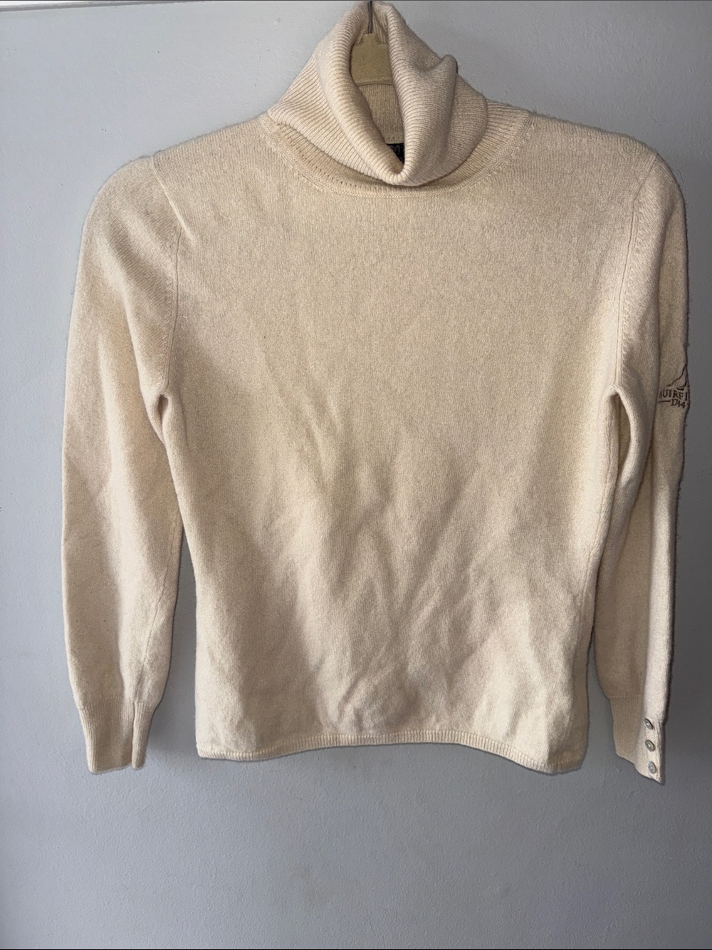 Brodie Cashmere Cream Turtleneck Sweater
